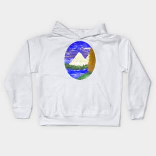 Landscape Oval Kids Hoodie